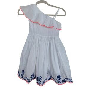 Janie & Jack Pretty in Paradise Pineapple Dress Girls Size 6 EUC Tropical Summer